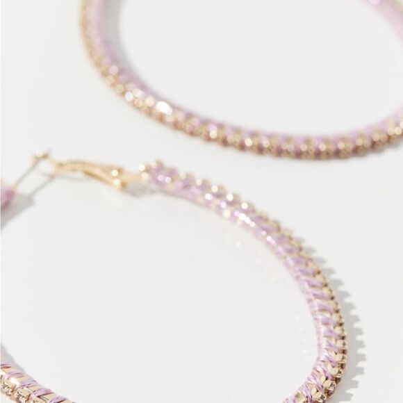 UO | Orion Rhinestone Hoop Earring - Picture 2 of 2
